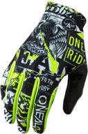 🧤 o'neal matrix unisex-child youth glove (black/neon/yellow, size 3/4) - high-quality and comfortable glove for kids logo