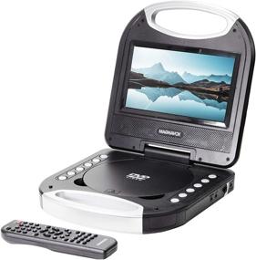 img 4 attached to 📺 Black Magnavox MTFT750-BK Portable 7 inch TFT DVD/CD Player with Remote Control + Car Adapter, Rechargeable Battery, Headphone Jack, Built-In Speakers