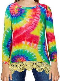 img 4 attached to Leopard Print Student Crewneck T-Shirt for Girls - Trendy Tops, Tees & Blouses