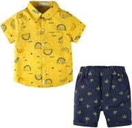 little summer clothes outfit button boys' clothing and clothing sets logo