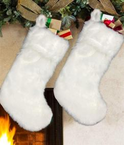 img 4 attached to AISENO Christmas Stockings Ornaments Decorations Seasonal Decor