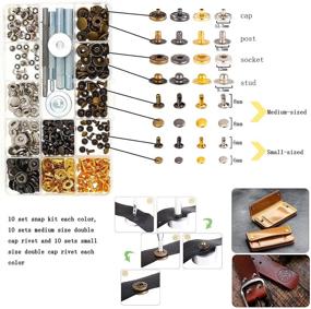 img 2 attached to 🛠️ 366-Piece Leather Handworking Tools Kit - Complete Supplies for Leather Repair, Crafts, and DIY - Includes Cutting Mat, Hole Punch, Swivel Knife, Rivets Tool