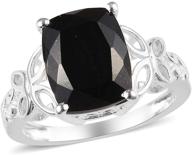 💍 shop lc sterling silver black tourmaline black spinel statement ring - perfect women's gift! logo