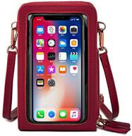 📱 rfid blocking touch screen cell phone purse - women's crossbody handbag with shoulder strap logo