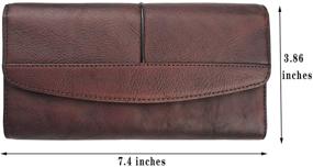 img 1 attached to Stylish and Spacious Genuine Leather Handbags & Wallets for Women