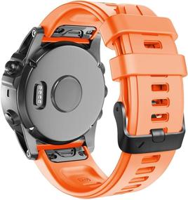 img 4 attached to ANCOOL Fenix 5S Plus Bands - Easy Fit Silicone Replacement for Fenix 6S/Fenix 6S Pro/Fenix 5S Smartwatches (Orange, 20mm Width)