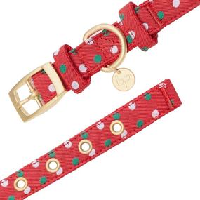 img 1 attached to 🎄 Christmas Festival Dog Collars with Luxurious Bowtie Set by Blueberry Pet