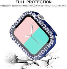 img 2 attached to NewWays 2-Pack Bling Cases With Screen Protector Compatible For Apple Watch 38Mm 40Mm 42Mm 44Mm Wearable Technology