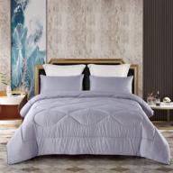 🌙 kinbedy luxury 3-piece satin/sateen silky comforter set bedding collection, lightweight soft bedding sets - grey, perfect for summer logo