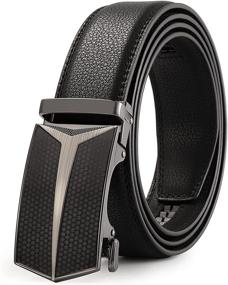 img 4 attached to 👔 Genuine Leather Adjustable Automatic Men's Accessories in Belts by CLUBBELTS