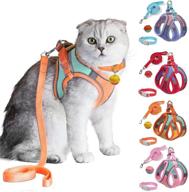 jsxd cat harness set - escape proof kitten vest harness with leash and collar for walking - easy 🐱 control night safe pet harness with reflective strap and bell - suitable for small and large kittens, puppies, and rabbits logo