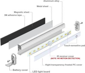 img 1 attached to Освещение шкафа Кухонная беспроводная батарея