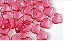 img 1 attached to 🌸 SEO-Friendly Translucent Pink Acrylic Hearts: Ideal Vase Fillers, Table Scatter, or Decoration