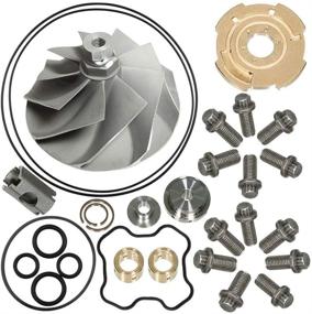 img 4 attached to 🚀 7.3L Turbo Compressor Wheel & Upgraded GTP38 Rebuild Kit - Garrett TP38 1994-2003 Ford Powerstroke 446579-0001 170293-360° Thrust Repair Kit - Enhancing Performance - TOPEMAI 7.3L Turbo Rebuild Kit