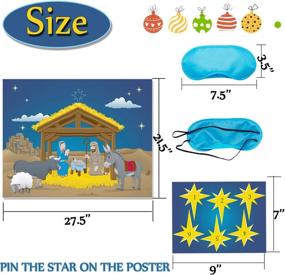 img 3 attached to 🌟 Funnlot Christmas Games for Kids: Nativity Star Pin Game - 24 Reusable Stars for Christmas Activities with Families