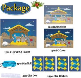 img 2 attached to 🌟 Funnlot Christmas Games for Kids: Nativity Star Pin Game - 24 Reusable Stars for Christmas Activities with Families