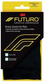 img 4 attached to 🧦 Futuro 71037EN Men's Dress Socks: Firm Compression, 20-30 mm/Hg, Improve Circulation, Minimize Swelling