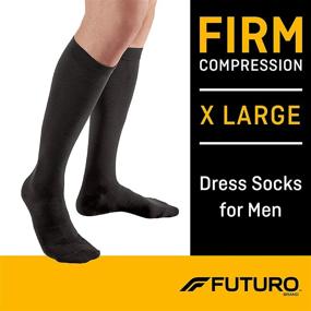 img 3 attached to 🧦 Futuro 71037EN Men's Dress Socks: Firm Compression, 20-30 mm/Hg, Improve Circulation, Minimize Swelling