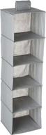 🏬 homz hanging closet organizer: maximize storage with 5 shelves логотип