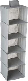 img 4 attached to 🏬 HOMZ Hanging Closet Organizer: Maximize Storage with 5 Shelves