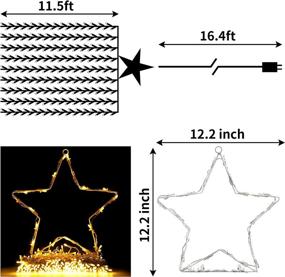 img 1 attached to 🎄 Enhance Your Christmas Decor with Joiedomi Christmas Outdoor Star String Lights - 335 LED, 8 Lighting Modes - Perfect for Tree Decorations and Home Party Wedding Garden Yard Patio Xmas Outdoor Décor - in Warm White