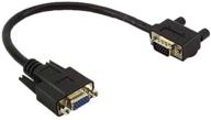 🔌 enhance your video set-up: 3ft vga monitor left angle male to straight female adapter logo