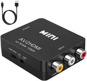 img 4 attached to 📺 Высокопроизводительный AV к HDMI конвертер - адаптер RCA к HDMI для телевизора/ПК/PS4/Xbox - 1080P мини композитный CVBS видео аудио конвертер - поддержка PAL/NTSC - черный