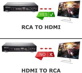 img 1 attached to 📺 Высокопроизводительный AV к HDMI конвертер - адаптер RCA к HDMI для телевизора/ПК/PS4/Xbox - 1080P мини композитный CVBS видео аудио конвертер - поддержка PAL/NTSC - черный