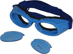 img 1 attached to 🐶 Doggles ILS XL Shiny Blue Frame with Blue Lens Dog Goggles" - "XL Shiny Blue Frame with Blue Lens Dog Goggles by Doggles ILS