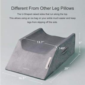img 2 attached to 🛏️ LightEase Double Wedge Pillow for Leg, Knee, Ankle Post-Surgery Elevation - Memory Foam Leg Elevating Pillow for Injury, Sleeping, Foot Rest, Swelling Reduction