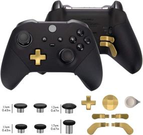 img 3 attached to 🎮 Xbox One Elite Series 2 Controller Accessories - Gold Metal Thumbsticks, mod swap Joysticks, Paddles, D-Pads, Adjustment Tool - Replacement Parts for Model 1797