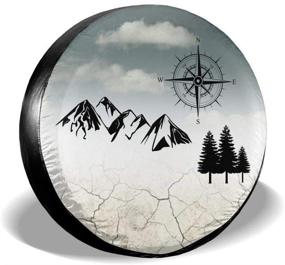 img 4 attached to Spare Tire Cover for Mountain Compass Nature Camper - Ideal for Camping, Trailers, Trucks, RVs, SUVs - Travel Universal Fitment 14 Inch