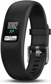 img 2 attached to 📟 Garmin vívofit 4 activity tracker with 1+ year battery life, vibrant color display, and in Black, Small/Medium size. Product code: 010-01847-00, dimensions: 0.61 inches.