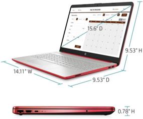 img 2 attached to 💻 HP Pavilion 15.6-inch HD Laptop 2021, Intel Quad-core Pentium, 16GB RAM, 512GB SSD, Intel UHD Graphics, Webcam, Bluetooth, HDMI, USB-C, Scarlet Red, Windows 10
