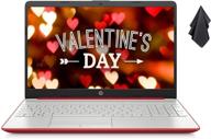 ноутбук hp pavilion 15,6 дюйма hd 2021 года, процессор intel quad-core pentium, 16 гб озу, 512 гб ssd, графика intel uhd, веб-камера, bluetooth, hdmi, usb-c, scarlet red, windows 10 логотип