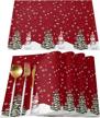 christmas placemats set red holiday table table home decoration logo