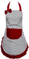 👩 hyzrz lovely lady dot flirty canvas funny apron: top-quality restaurant kitchen aprons for women and girls with handy pocket logo