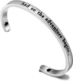 img 4 attached to 🎓 Zuo Bao Graduation Gift: Adventure Begins Cuff Bracelet - Perfect Class of 2020 Graduation Jewelry for Him or Her