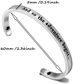 img 2 attached to 🎓 Zuo Bao Graduation Gift: Adventure Begins Cuff Bracelet - Perfect Class of 2020 Graduation Jewelry for Him or Her