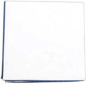 img 1 attached to White Cotton Pocket Square Border