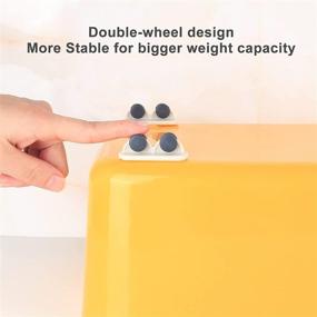 img 3 attached to 🚚 16pcs Self Adhesive Caster Wheels: Heavy Duty, Stick on Mini Wheels for Moving Trash Can Boxes, Computer Tower, Storage Boxes, and More