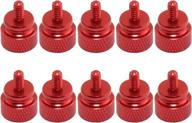 totot 10pcs 6#-32 anodized aluminum wine red hand-tighten computer case thumb screws: effortlessly secure and enhance your computer case! логотип