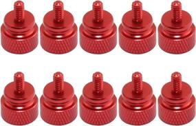 img 4 attached to ToToT 10PCS 6#-32 Anodized Aluminum Wine Red Hand-Tighten Computer Case Thumb Screws: Effortlessly Secure and Enhance Your Computer Case!