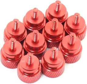 img 1 attached to ToToT 10PCS 6#-32 Anodized Aluminum Wine Red Hand-Tighten Computer Case Thumb Screws: Effortlessly Secure and Enhance Your Computer Case!