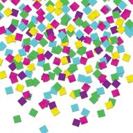 beistle cn315 small multicolor square cutout plastic confetti - 1 pack / 0.5oz, 0.5 oz логотип