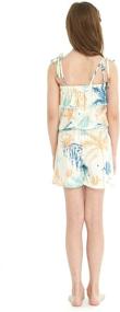 img 3 attached to 🌺 Hawaiian Ruffle Jumpsuit Romper for Girls' Clothing and Trendy Jumpsuits & Rompers