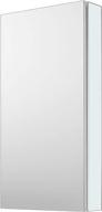 sunrosa 18x27.5 aluminum bathroom medicine cabinet with mirror door, wall-mountable and recessed-in organizer - 1 door wall cabinet, mirror cabinet логотип