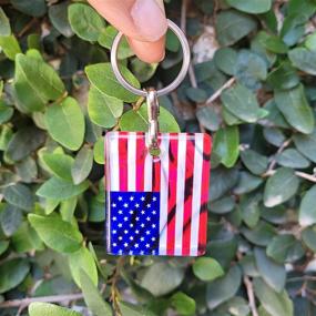 img 2 attached to American USA Flag Keychain Women