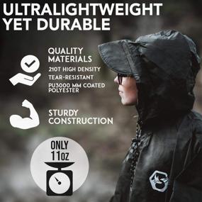 img 3 attached to 🌧️ Foxelli Lightweight Occupational Health & Safety Products - Hooded Rain Poncho