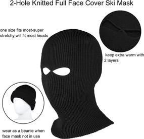 img 2 attached to Aneco Pieces Knitted Balaclava Outdoor Outdoor Recreation in Climbing